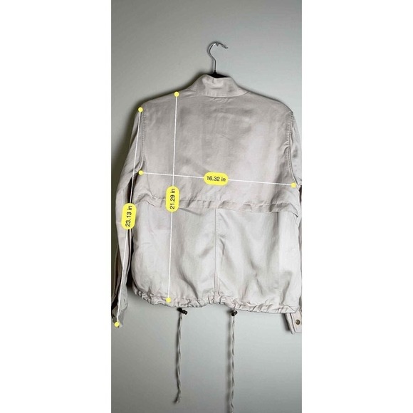 Rails Women's Beige Button Down Long Sleeve Utility Jacket Medium - Picture 11 of 11